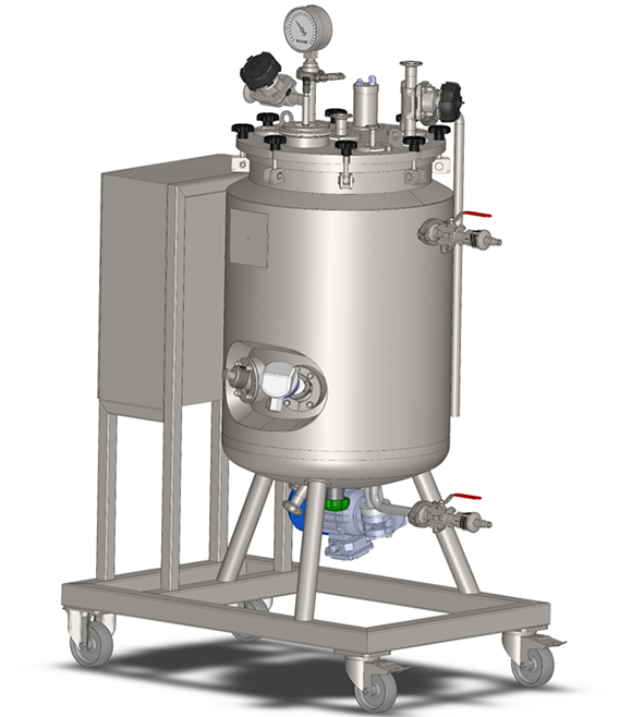 Schéma de conception 3D de cuve de process Actini Group